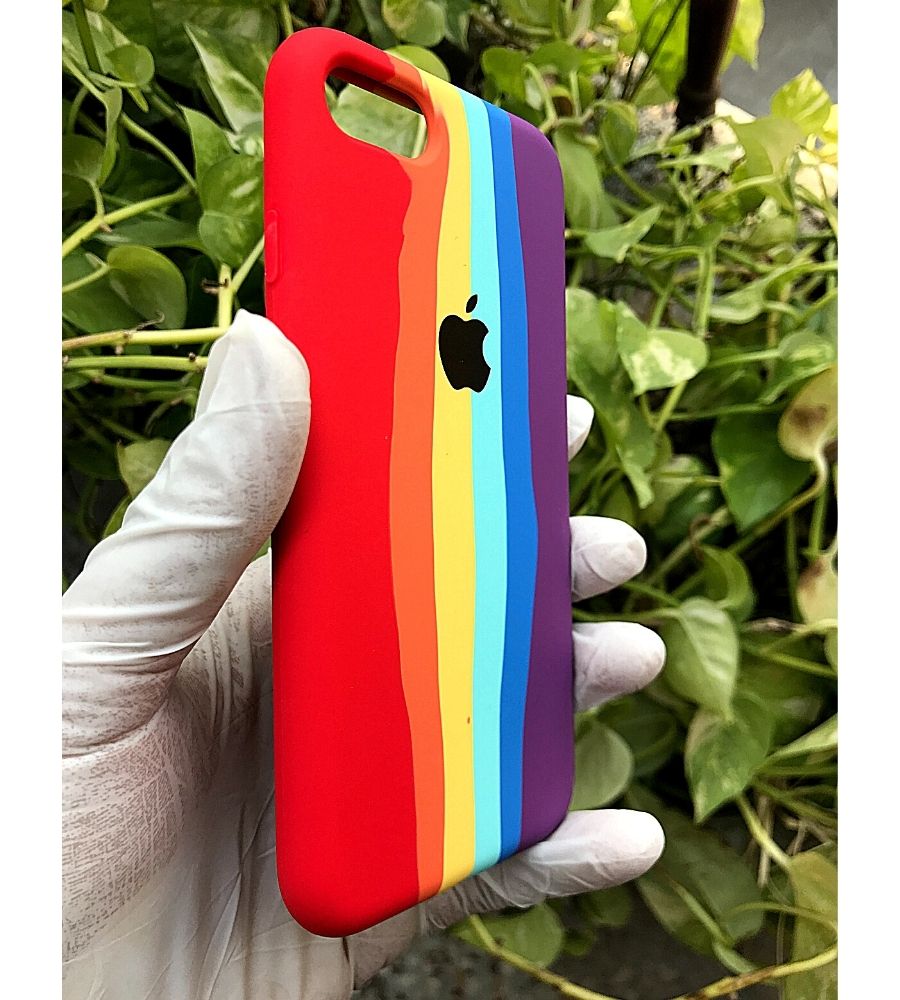 Pink Rainbow Luxury silicone case for Apple Iphone 7/8 – Caselolo