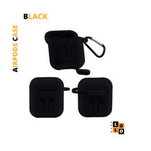 Load image into Gallery viewer, Black Silicone Case for AirPods 1/2