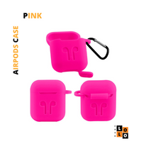 Load image into Gallery viewer, Pink Silicone Case for AirPods 1/2