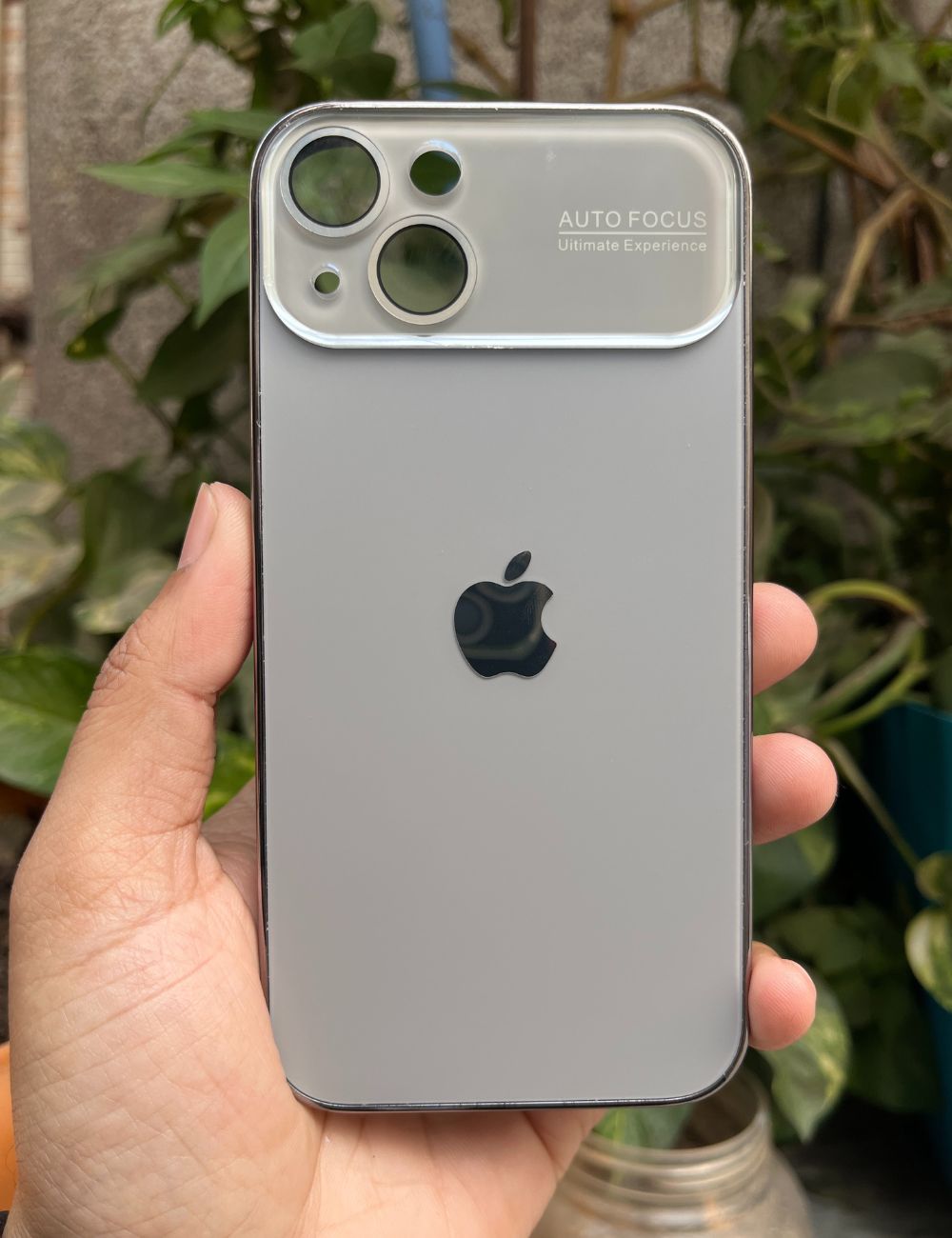 Titanium Grey Auto Focus Luxury Design Case For Apple Iphone 14 Plus