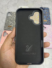 Load image into Gallery viewer, Black Swarovski Luxury Case For Apple Iphone 16

