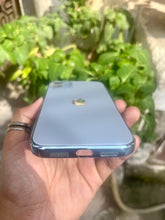 Load image into Gallery viewer, Sierra Blue Electroplated Chrome Glass Lense Case For Apple Iphone 12
