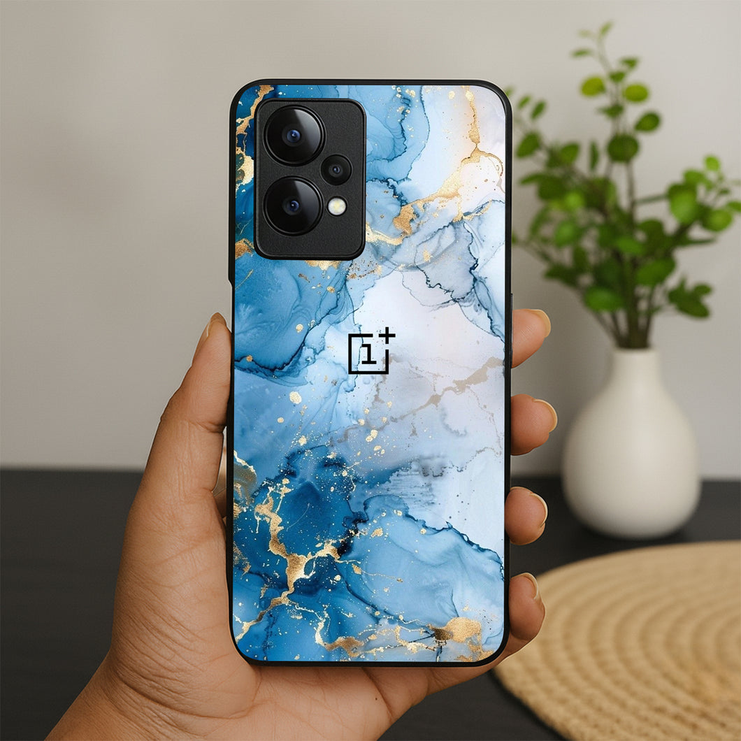 Ocean Marble Printed Metal Case For Oneplus Nord Ce 2 Lite