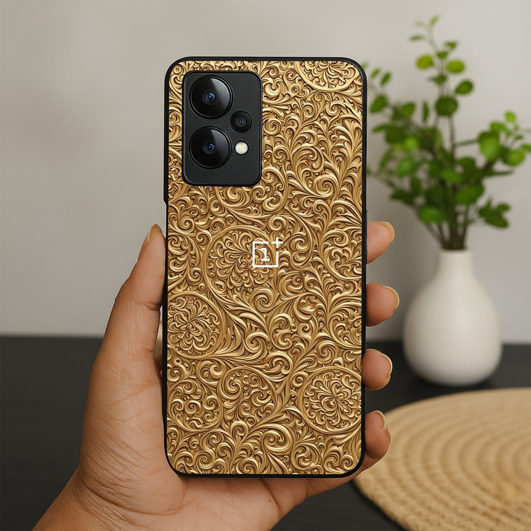 Regal Gold Printed Metal Case For Oneplus Nord Ce 2 Lite