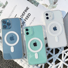 Load image into Gallery viewer, Transparent Magsafe premium case for Apple Iphone 15 Pro
