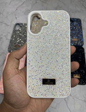 Load image into Gallery viewer, White Swarovski Luxury Case For Apple Iphone 16
