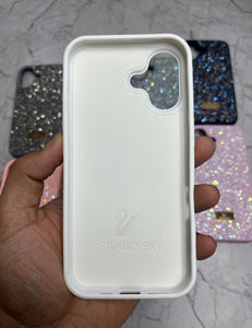 White Swarovski Luxury Case For Apple Iphone 16