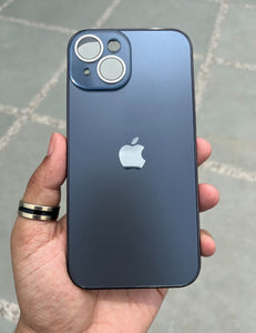 Black Electroplated Chrome Glass Lense Case For Apple Iphone 13