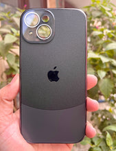 Load image into Gallery viewer, Black Leather 2in1 Glass Lense Case For Apple Iphone 13
