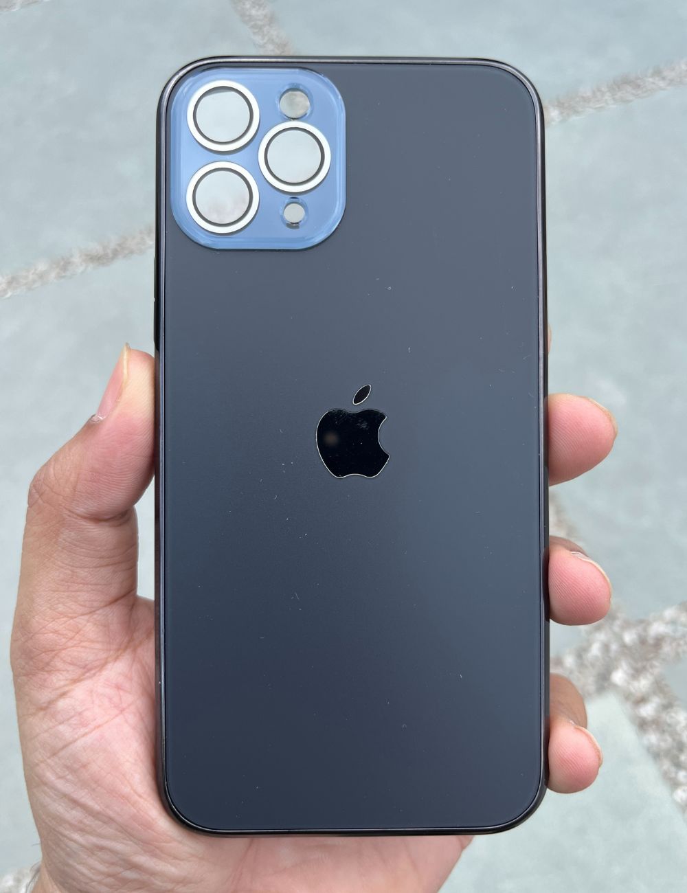 Black Electroplated Chrome Glass Lense Case For Apple Iphone 11 Pro