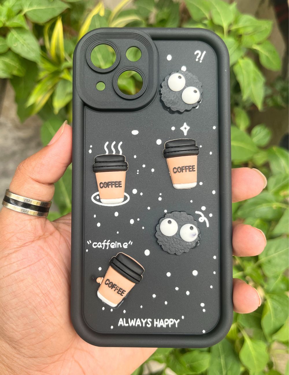 Black Coffee Silicone Designer Case For Apple Iphone 15 Plus  Caselolo
