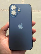 Load image into Gallery viewer, Black Electroplated Chrome Glass Lense Case For Apple Iphone 16
