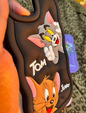 Load image into Gallery viewer, Black T&amp;J Cartoon cute silicone case for Apple Iphone 15

