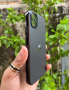 Black Electroplated Chrome Glass Lense Case For Apple Iphone 11