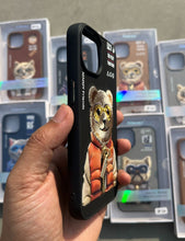 Load image into Gallery viewer, Black Bear Zipper Working Jacket Luxury Case For Apple Iphone 15
