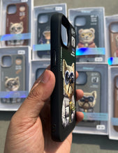 Load image into Gallery viewer, Black Dog Zipper Working Jacket Luxury Case For Apple Iphone 15
