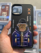 Load image into Gallery viewer, Black Gorilla Zipper Working Jacket Luxury Case For Apple Iphone 13
