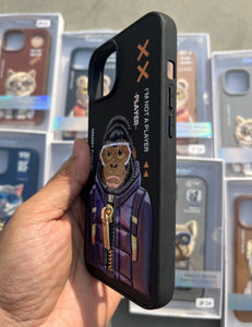 Black Gorilla Zipper Working Jacket Luxury Case For Apple Iphone 13