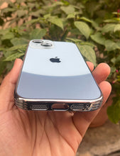 Load image into Gallery viewer, Sea Blue Leather 2in1 Glass Lense Case For Apple Iphone 15 Plus
