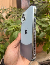 Load image into Gallery viewer, Sea Blue Leather 2in1 Glass Lense Case For Apple Iphone 15 Plus
