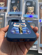 Load image into Gallery viewer, Blue Cat Zipper Working Jacket Luxury Case For Apple Iphone 13
