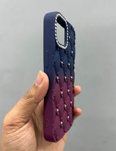 Load image into Gallery viewer, Ombre Blue Wine Diamond Flower Case For Apple Iphone 15
