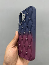 Load image into Gallery viewer, Ombre Blue Wine Diamond Flower Case For Apple Iphone 16
