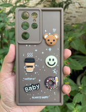 Load image into Gallery viewer, Brown Coffee Silicone Designer Case For Samsung Galaxy S22 Ultra
