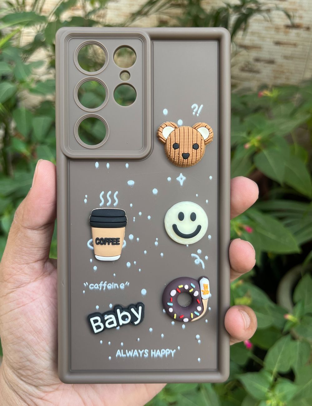 Brown Coffee Silicone Designer Case For Samsung Galaxy S22 Ultra