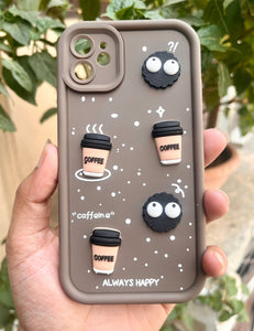 Brown Coffee Silicone Designer Case For Apple Iphone 11