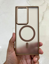 Load image into Gallery viewer, Brown Matte Magsafe Case For Samsung Galaxy S22 Ultra
