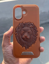 Load image into Gallery viewer, Brown Lion Engraved Luxury Designer Case For Apple Iphone 16

