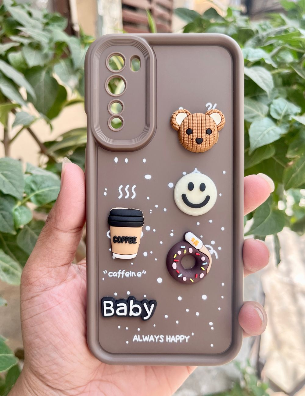 Brown Coffee Silicone Designer Case For Oneplus Nord