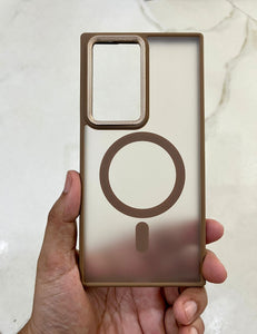 Brown Matte Magsafe Case For Samsung Galaxy S24 Ultra