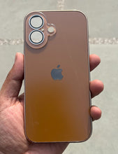 Load image into Gallery viewer, Deep Brown Electroplated Chrome Glass Lense Case For Apple Iphone 16 Plus
