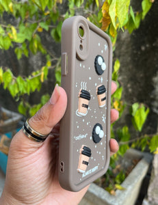 Brown Coffee Silicone Designer Case For Apple Iphone XR