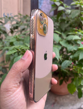 Load image into Gallery viewer, Brown Leather 2in1 Glass Lense Case For Apple Iphone 14
