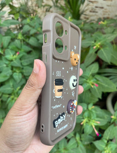 Brown Coffee Silicone Designer Case For Oneplus Nord 2T