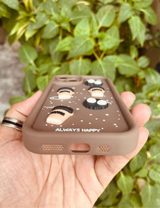 Brown Coffee Silicone Designer Case For Apple Iphone 15
