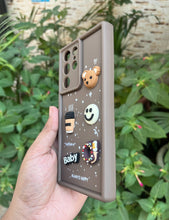 Load image into Gallery viewer, Brown Coffee Silicone Designer Case For Samsung Galaxy S22 Ultra
