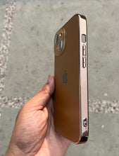 Load image into Gallery viewer, Deep Brown Electroplated Chrome Glass Lense Case For Apple Iphone 15 Plus
