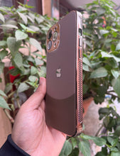 Load image into Gallery viewer, Brown Leather 2in1 Glass Lense Case For Apple Iphone 14 Pro Max
