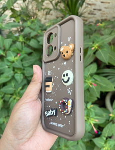 Brown Coffee Silicone Designer Case For Oneplus Nord 2T