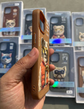 Load image into Gallery viewer, Brown Bear Zipper Working Jacket Luxury Case For Apple Iphone 15
