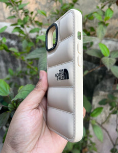 Creamy White Puff Brand Soft Silicone Case For Apple Iphone 14