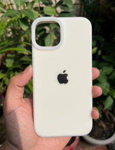 Creamy White Neon Silicone Superb Quality Case For Apple Iphone 15