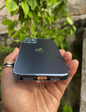 Load image into Gallery viewer, Deep Blue Electroplated Chrome Glass Lense Case For Apple Iphone 12
