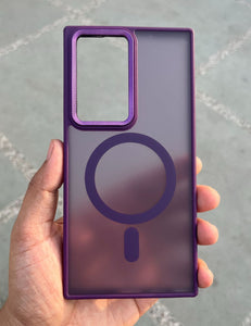 Deep Purple Matte Magsafe Case For Samsung Galaxy S23 Ultra