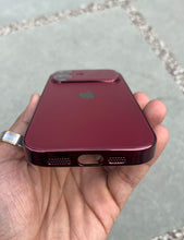 Load image into Gallery viewer, Cherry Red Electroplated Chrome Glass Lense Case For Apple Iphone 17
