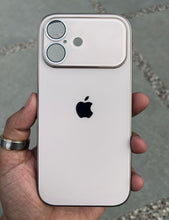 Load image into Gallery viewer, Desert Gold Electroplated Chrome Glass Lense Case For Apple Iphone 17
